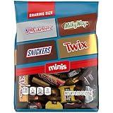 SNICKERS, TWIX, MILKY WAY & 3 MUSKETEERS Minis Milk Chocolate Candy Bars Variety Pack, Sharing Size, 8.31 Oz Bag