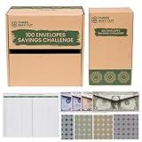 100 Envelopes Money Saving Challenge - Save 5050 Dollars In 100 Days Minimalistic Kit, 100 Cash Envelopes & Organizer Box Set, Trendy Tiktok & Youtube 5050 Bucks Savings Challenge, Fun Gift Ideas