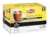 Lipton, Premium Black Tea, Natural Energy, K-Cup Single Serve, 12 Count (0.15oz Each) 1.8oz Box (Pack of 4)