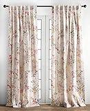 Maison d' Hermine Curtain 100% Cotton Curtains 50 Inch x 84 Inch 2 Panel Easy Hanging with a Rod Pocket & Loop for Kitchen, Office, Living Rooms & Home, Equinoxe - Multi - Spring/Summer