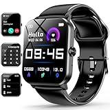 Smart Watch, 1.85" Smartwatch for Men Women (Answer/Make Call), IP68 Waterproof Fitness Tracker, 120+ Sport Modes, Heart Rate, Sleep Monitor, Pedometer, Spo2, Activity Tracker for Android iOS (Black)