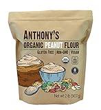 Anthony's Organic Peanut Flour, Defatted, 2 lb, Light Roast 12% Fat, Verified Gluten Free