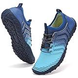 WateLves Water Shoes Mens Womens Beach Swim Shoes Quick-Dry Aqua Socks Pool Shoes for Surf Yoga Water Aerobics (Gradient Blue, 44)