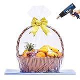 LazyMe Extra Large Jumbo Shrink Wrap Bags Cellophane Bags for Gift Baskets - 40x47 Inch Easter Basket Bags (5 pcs, XXXL)