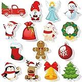 1200 Sheets Christmas Sticky Notes 60 Pieces Christmas Notepad Set Xmas Winter Cute Memo Notepads Snowman Santa Claus Self Adhesive Message Memo Pad for Christmas Holiday Home School Office Supply