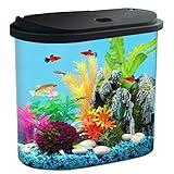 Koller Products AquaView 4.5-Gallon Aquarium Starter Kit with Full Filtration and LED Lighting (7 Dazzling Color Selection), Ideal for a Variety of Tropical Fish