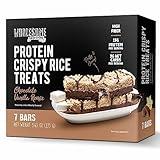 Protein Crispy Rice Treats, 15g Protein, 3g-7g Net Carbs, Low Carb, Fluffy, Soft, Chewy, Gluten Free, High Fiber, Keto-Friendly, No Aftertaste (Chocolate Vanilla Remix, 1 Pack)