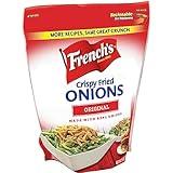 French's Original Crispy Fried Onions, 24 oz - One 24 Ounce Bag of Crunchy Fried Onions to Sprinkle on Salads, Potatoes, Chicken, Burgers and Green Bean Casseroles