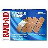 Band-Aid Brand Flexible Fabric Adhesive Bandages for Wound Care and First Aid, All One Size, 100 Count