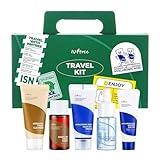 ISNTREE Skincare Travel Kit - Cleanser, Facial Toner, Serum, Cream, and Sunscreen | Hypoallergenic Korean Skin Care