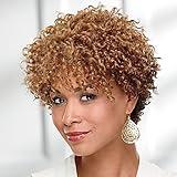 Especially Yours Felicity Wig Natural Short Wig with Trendy Corkscrew Curls, Bouncy Layers/Runway Shades of Black, Brown and Gray