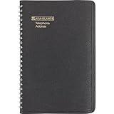 AT-A-GLANCE Large Telephone & Address Book, 800+ Entries, 4-7/8" x 8" Page Size, Black (8001105)