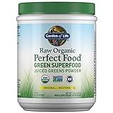 Garden of Life Raw Organic Perfect Food Green Superfood Juiced Greens Powder - Original Stevia-Free, 30 Servings, Non-GMO, Gluten Free Whole Food Dietary Supplement, Alkalize, Detoxify, Energize