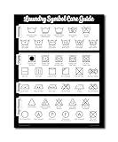 Farmhouse Laundry Symbols Magnet, 8x10 Laundry Symbols Chart, Laundry Symbols Wall Art for Home, 39 Icons for Clothing Care Guide, Laundry Room Sign & Accessories, Laundry Room Organization & Decor