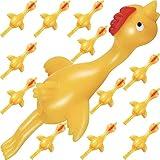 Jishi Chicken Finger Slingshot 12-Pack Flying Rubber Chickens Sling Shot Toys Bulk, Silly Novelty Party Favors, Funny Gag Gifts for Kids Teens Adults, Easter Christmas Birthday Goodie Bag Stuffers