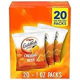 Goldfish Cheddar Cheese Crackers, Baked Snack Crackers, 1 oz On-the-Go Snack Packs, 20 Count Box