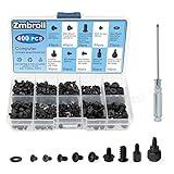 Zmbroll 400Pcs Computer Screws Standoffs Kit SSD Screw for Universal Motherboard PC Computer Case Screw Fan CD-ROM with Screwdriver