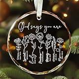 Christian Gifts for Women - Christian Gifts, Christian Gifts for Women Faith, Religious Gifts - Christian Christmas Ornaments, Religious Christmas Ornaments, Inspirational Ornament - Glass Ornament