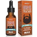 Beard Growth Oil for Men - Beard Conditioner Oil Rich in JOJOBA Oil & Sweet Almond Oil Multiple Natural Extracts - Beard Softener and Care-Strengthens & Moisturizes Beard (1 Fl Oz, Azure)