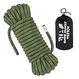 AOLEBA 10.5 mm Static Climbing Rope 10M(32ft) 20M(64ft) 30M(96ft) 50M(160ft) 70M(230ft) Outdoor Rock Climbing Rope, Escape Rope Ice Climbing Equipment Fire Rescue Parachute Rope