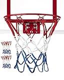 XXXYYY Mini Basketball Net Replacement 8 Loop [2 Pack], Vibrant Color, for Indoor Door/Room Walls 8"-10.25" Hoop - Red White and Blue