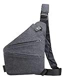 Wander Plus Anti-Theft Travel Bag | Weershun Sling Bag - Anti-theft Crossbody Shoulder Bag for Men and Women (Right Style)