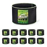 Delxo 10 Gallon Grow Bags 10 Pack for Planting, Fabric Pots Plants Growing Bags with Handles Heavy Duty Aeration Thickened Nonwoven