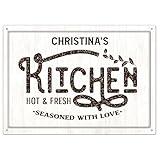 Sigo Signs, Custom Sign For Kitchen Décor Sign, Personalized Kitchen and Christmas Gift Sign, 10x14 Inches, Rust Free .040 Aluminum, Fade Resistant, Made in USA