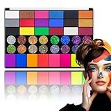 42 Colors Face Painting Kit for Kids Party,Cosplay,Clown,Costume Makeup Pallet-Parties,Birthday,Halloween Face and Body Paint