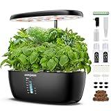 Indoor Garden Hydroponics Growing System: 12 Pods Plant Germination Kit Garden Kit Growth Lamp Countertop with LED Grow Light Hydrophonic Planter Grower Harvest Vegetable Lettuce