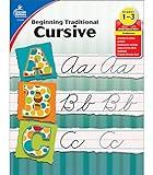 Carson Dellosa Beginning Traditional Cursive Handwriting Workbook for Kids, Handwriting Practice for Cursive Alphabet and Numbers (Learning Spot)