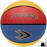 Longsail Indoor/Outdoor Basketballs, Size 5 (27.5") Basketball Ball, Premium Rubber Basketball