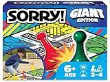 Giant Sorry Classic Family Board Game Indoor Outdoor Retro Party Activity Summer Toy with Oversized Gameboard, for Adults and Kids Ages 6 and up