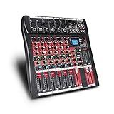 FULODE CT60 6-channel Professional mixer audio Bluetooth U disk 48V Phantom Power Source USB recording,dj mixer,Suitable for beginners as well