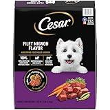 CESAR Small Breed Dry Dog Food Filet Mignon Flavor and Spring Vegetables Garnish, 12 lb. Bag