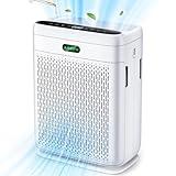 Air Purifiers for Home Large Room Up to 2200 Sq Ft, H13 Hepa Double-Sided Air Filter Purifier with PM 2.5 Display Air Quality Sensor, Air Cleaner for Bedroom, Dust, Pets, Smoke, Pollon