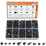 HELIFOUNER 450 Pieces Computer Standoffs Screws Assortment Kit for 2.5" SSD, Hard Drive, Computer Case, Motherboard, Fan Power Graphics with Screwdriver, Black