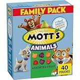 Mott's Fruit Flavored Snacks, Animals Assorted Fruit, Gluten Free, Halloween Candy Alternative, 40 ct