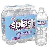 Splash Refresher Acai Grape Flavored Water, 16.9 Fl Oz, Plastic Bottle Pack of 6