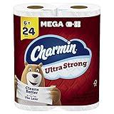 Charmin Ultra Strong Toilet Paper, 6 Mega Rolls = 24 Regular Rolls