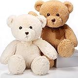 HyDren 2 Pack Plush Bear Stuffed Animals 18 Inch Cute Stuffed Bear Cuddly Bears Plush for Graduation Children's Day Birthday Baby Shower Party Favor Gifts