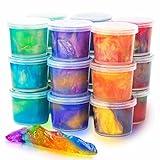 24 Pack Mini Slime, Galaxy Slime Party Favors, Stretchy Slime Kit for Classroom Prizes, Christmas Stocking Stuffers, Goodie Bag Stuffers for Kids Boys Girls 5-12.