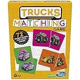 Hasbro Gaming Trucks Matching Game, Fun Preschool Board Game for 1+ Players, Memory Card Game for Kids, Set, Ages 3+ (Amazon Exclusive)