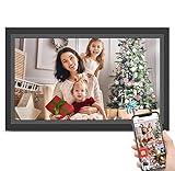 FRAMEO Digital Picture Frame- 15.6inch Digital Photo Frame with 1920 * 1080 IPS Touch Screen HD Disply,Built-in 32GB Storage,Wall-Mounted,Digital Frame Share Photos and Videos via Free App