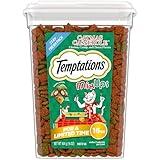 Temptations Mixups Crunchy and Soft Cat Treats Catmas Casserole Catnip Fever Flavor, 16 oz. Tub