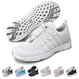 SEEKWAY Mens Womens Water Shoes Quick Dry Non-Slip Barefoot Lightweight Beach Pool River Sailing Walking AE051 White