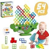 64pcs Tower Game Balance Stacking Blocks, Tower Balancing Stacking Board Games Building Blocks Puzzle Toy, Family Games Valentine's Day Birthday Gift for Kids Adults