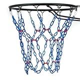 Yyiwhmy Basketball Net Replacement Heavy Duty,Resin Material, Anti-Rust Use Indoor Outdoor Standard 12-Ring Basketball Hoop（Bule）