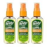 Murphy's Naturals Lemon Eucalyptus Oil Insect Repellent Spray | DEET-Free, Plant-Based | Mosquito and Tick Repellent for Skin + Gear | 2 Ounce Pump Spray | 3 Pack