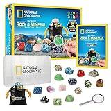 NATIONAL GEOGRAPHIC Rock & Mineral Collection - Rock Collection Box for Kids, 15 Gemstones and Crystals for Kids, Geology for Kids, Crystal Collection, Science Kit, Rock Gift (Amazon Exclusive)